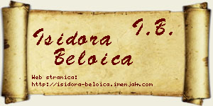 Isidora Beloica vizit kartica